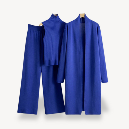 Heidi-Mode | Frauen Rippstrick 3-Teilige Set