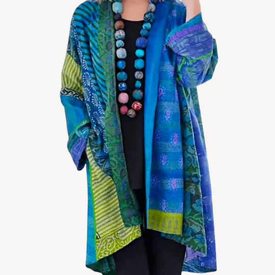 Heidi-Mode | Gemusterter Kimono-Cardigan für Frauen