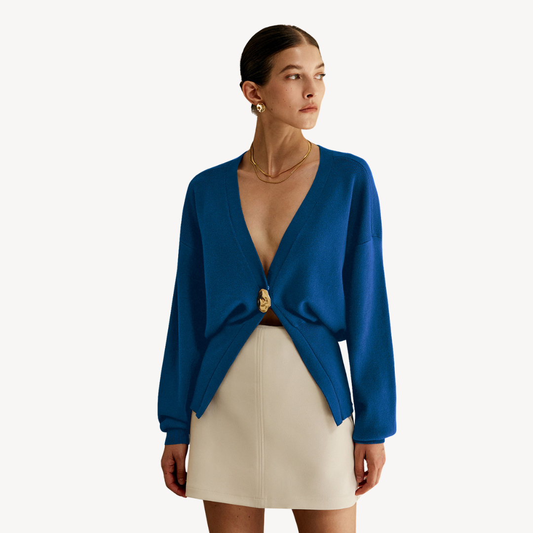 Heidi-Mode | Damen Strick V-Ausschnitt Cardigan Pullover