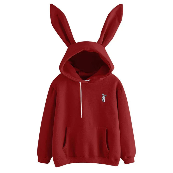 Heidi-Mode | Damen-Sweatshirt Mit Kapuze Und Hasenohren