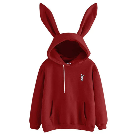 Heidi-Mode | Damen-Sweatshirt Mit Kapuze Und Hasenohren