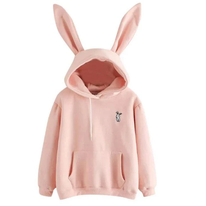 Heidi-Mode | Damen-Sweatshirt Mit Kapuze Und Hasenohren