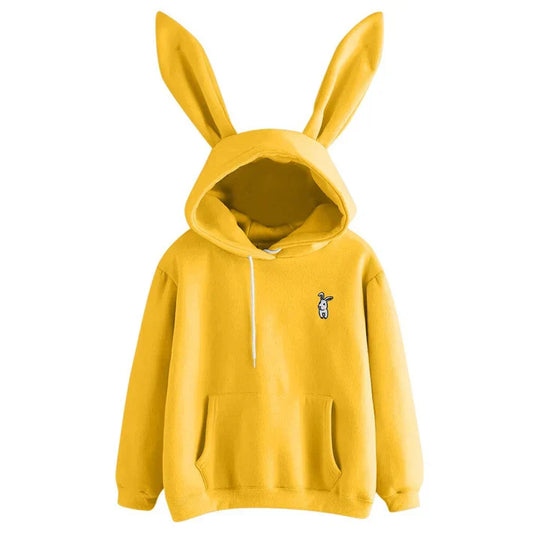 Heidi-Mode | Damen-Sweatshirt Mit Kapuze Und Hasenohren