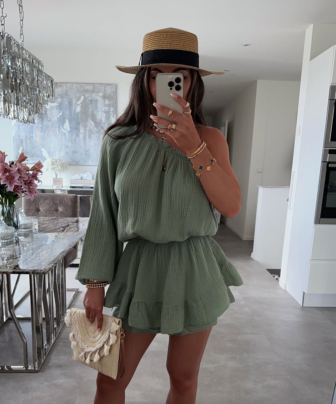 Jumpsuit Juan One Shoulder Matcha