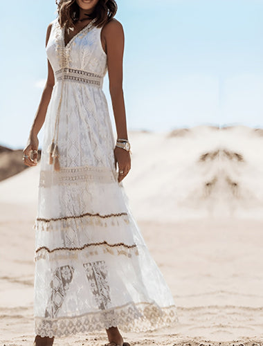 Ibiza-inspiriertes Boho Maxikleid