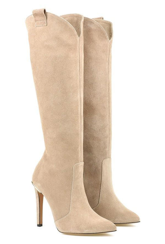 Heidi-Mode | Hohem Absatz und Seitlichem Reißverschluss Stiefel