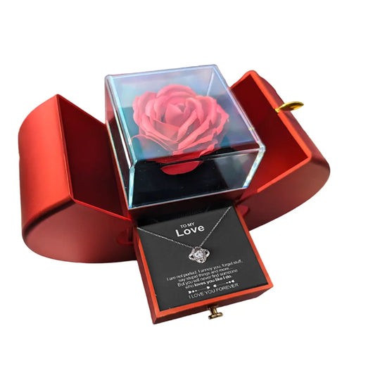 Heidi-Mode Liebe Halskette Luxus Rose Box