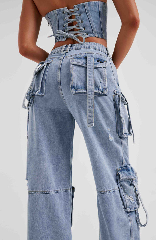 Denim Cargo Pure Eleganz für Damen