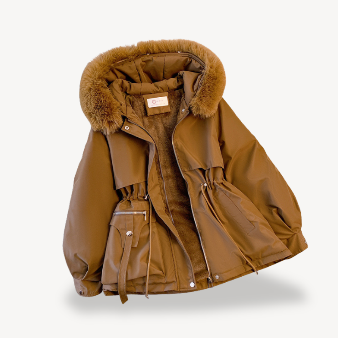 Heidi-Mode | Damen Kunstfell Gefütterte Parka Jacke