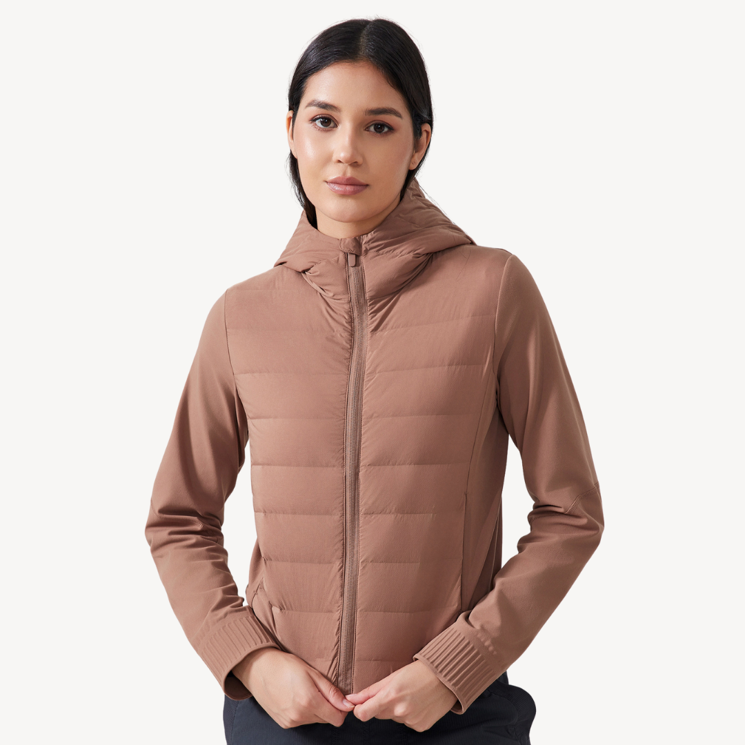 Heidi-Mode | Damen Hybrid Puffermantel Hoodie Jacke