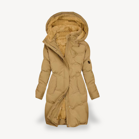 Heidi-Mode | Damen Pufferjacke mit Kunstpelzfutter