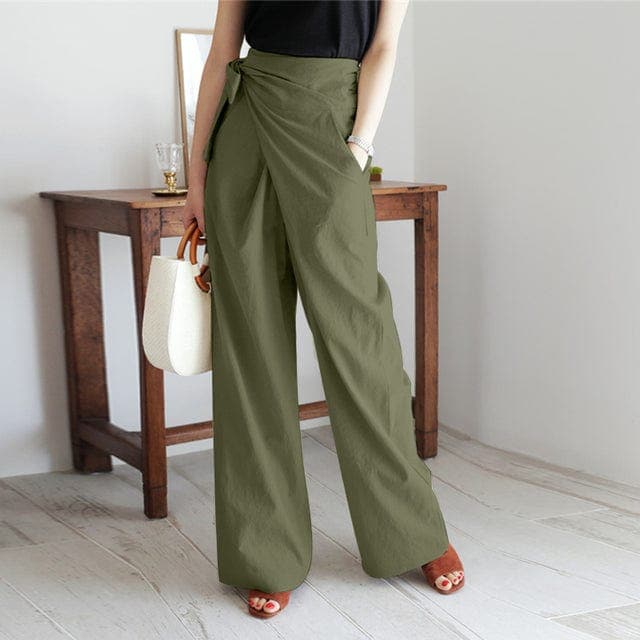 Elegante Wickelhose mit hoher Taille