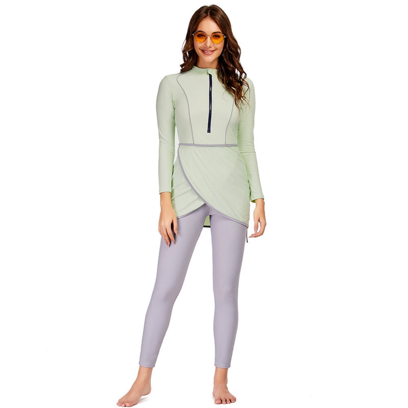 Heidi-Mode | 3 Teile Set Halal Bademode Badeanzug Burkini Badeoutfit