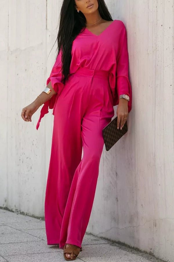 Heidi-Mode | Newport Look Kimono Weitbeinige Hose Anzug