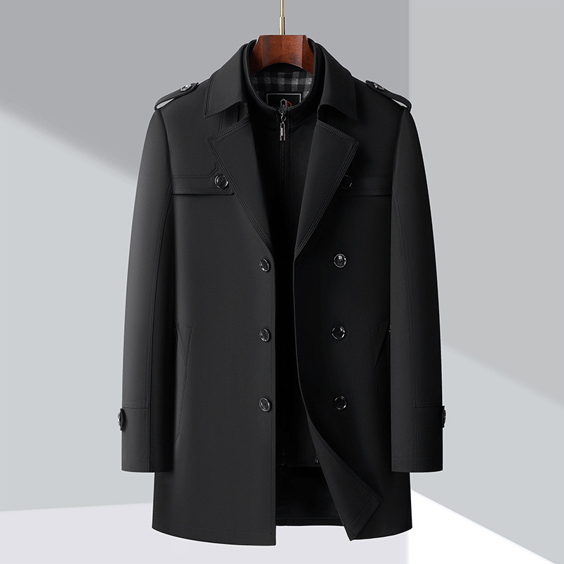 Heidi-Mode | Herren Doppelreiher Trenchcoat