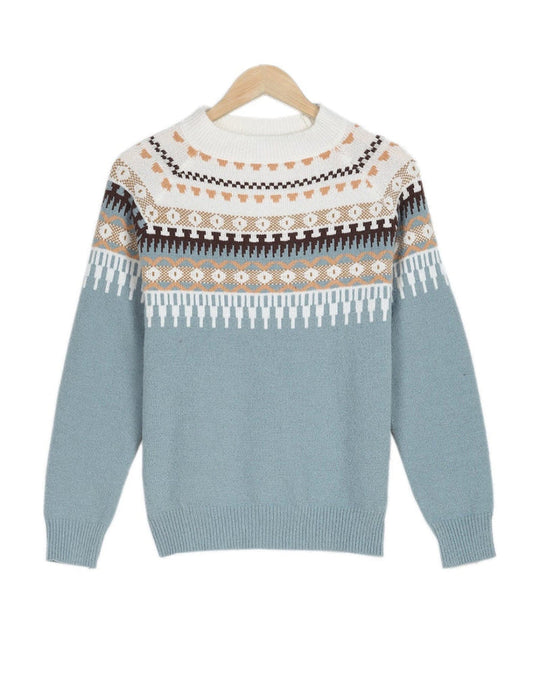 Stilvolle gebeizte Boho Pullover