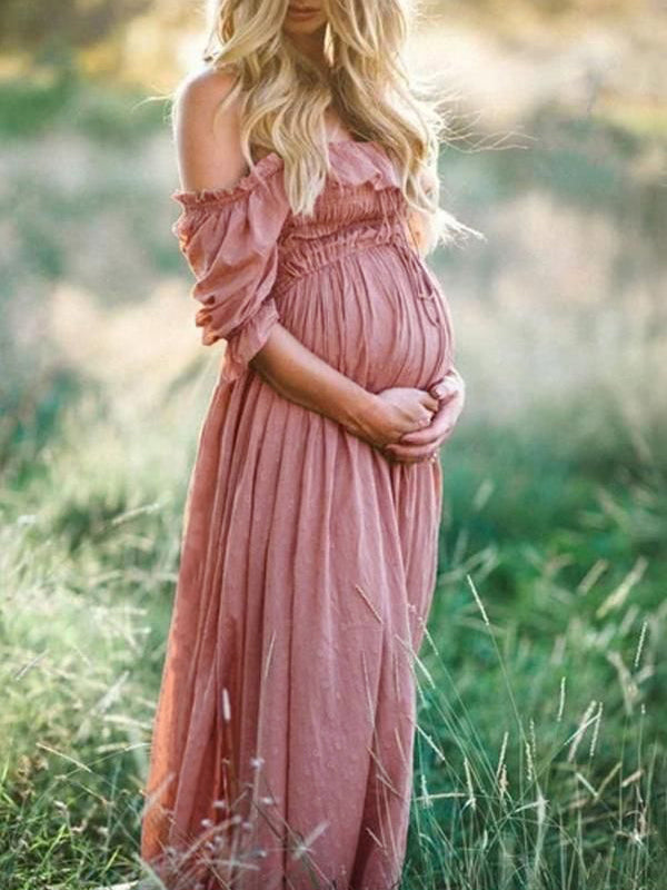 Heidi-Mode | Boho Chic: Umstandsmode Boot Hals Ranken Kleid
