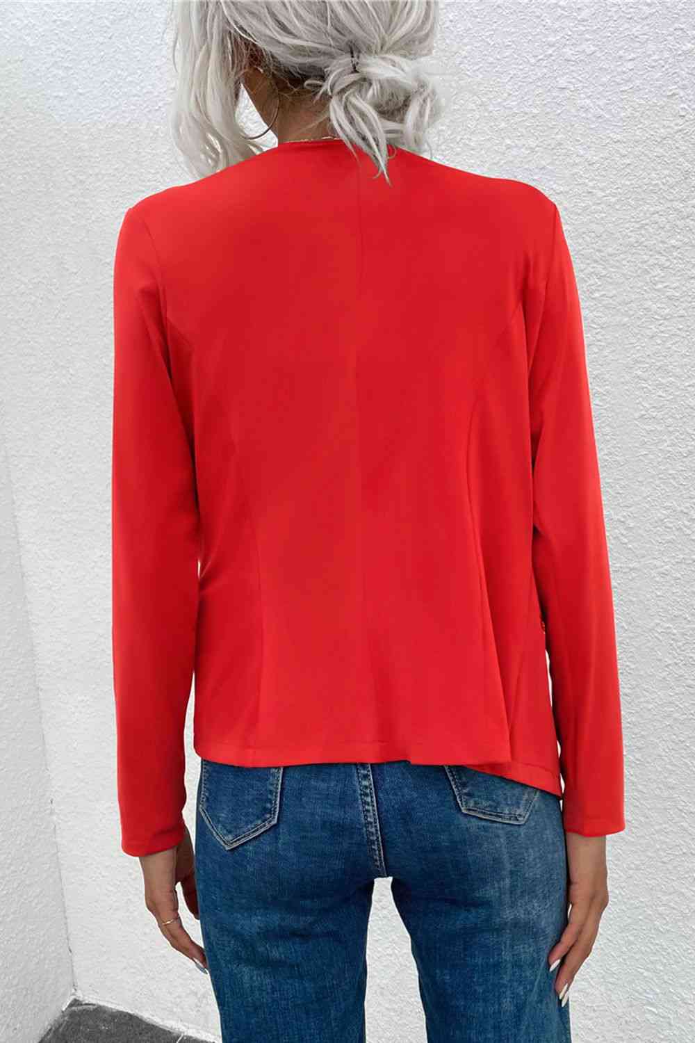 Heidi-Mode | Offene Frontreißverschluss-Taschen-Cardigan