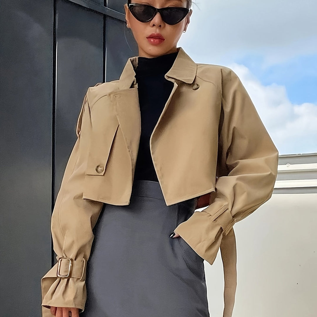 Heidi-Mode | Stylischer Crop Trenchcoat - Bequem & Elegant