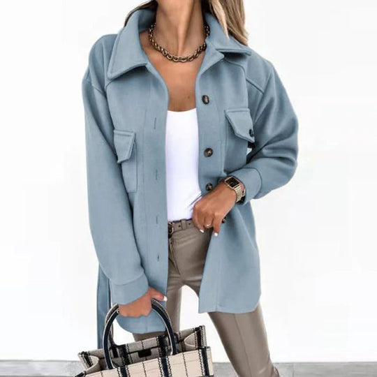Heidi-Mode | Sommerjacke Leichtes Woll Langjacke