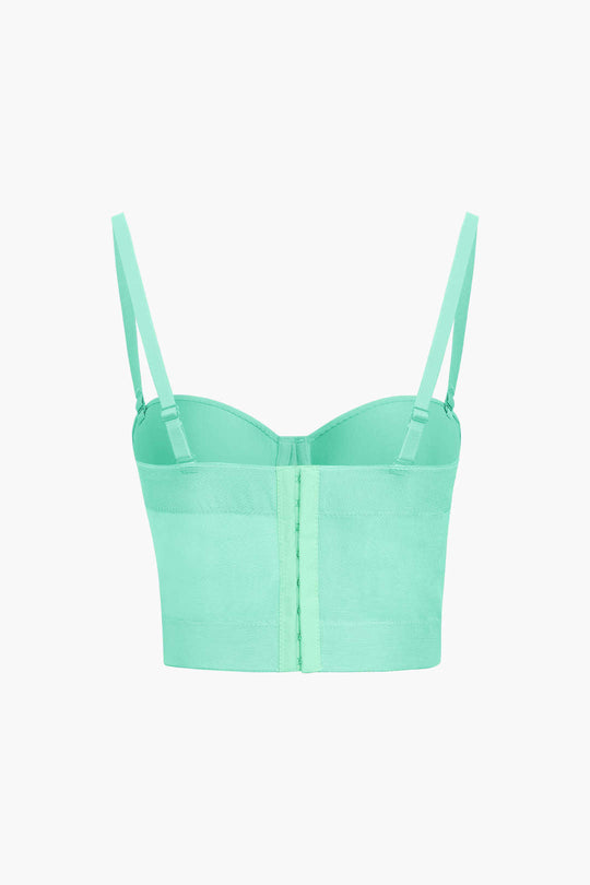 Bustier-Oberteil aus Netzstoff mit Bügeln