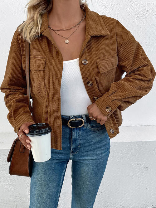 Heidi-Mode | Hemdkragen Knopfront Jacke mit Taschen