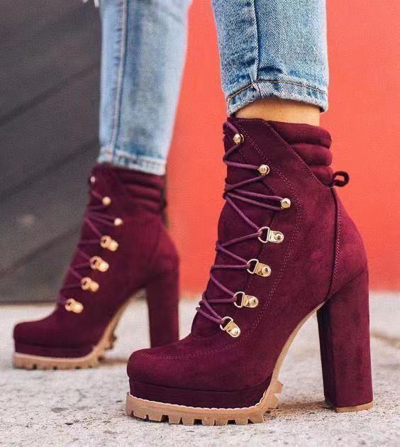 Lisa |  Runde Zehe Spitze High Heels Stiefel