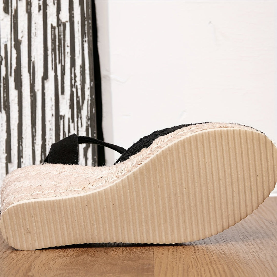 Heidi-Mode | Damen Espadrille Keilabsatz Sandalen