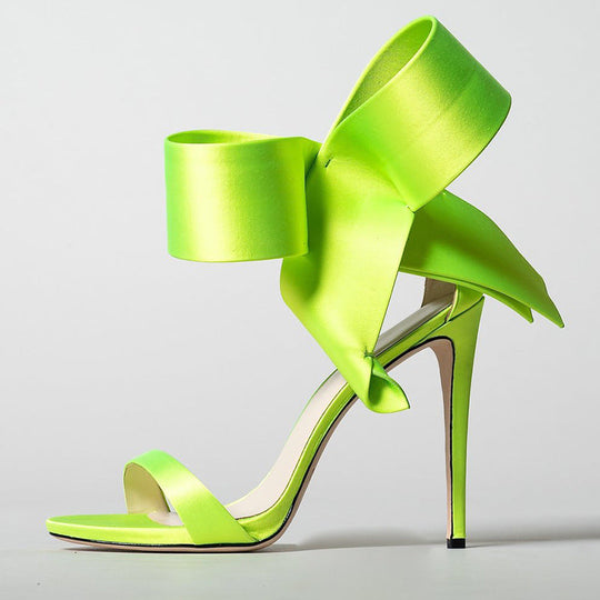 Heidi-Mode | Sommer Übergröße Schleife Knöchelriemen High Heels Sandalen für Frauen