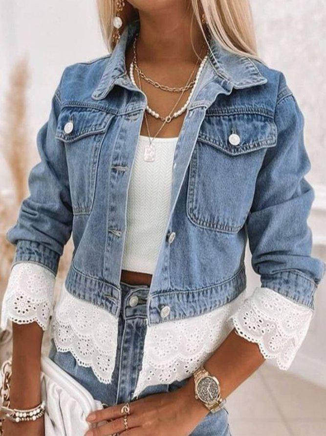 Heidi Patchwork-Denim-Jacke