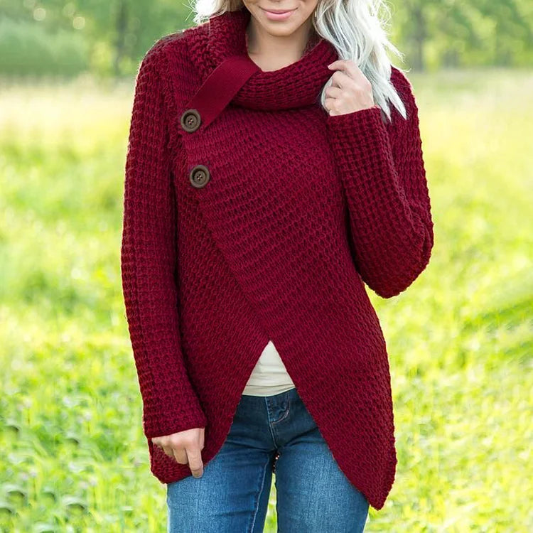 Heidi-Mode | Casual Pullover mit unregelmäßigen Ärmeln und einfarbigem Design