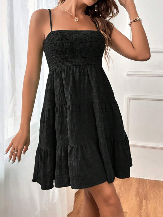 Heidi-Mode | Rüschentiered Ärmelloses Minikleid