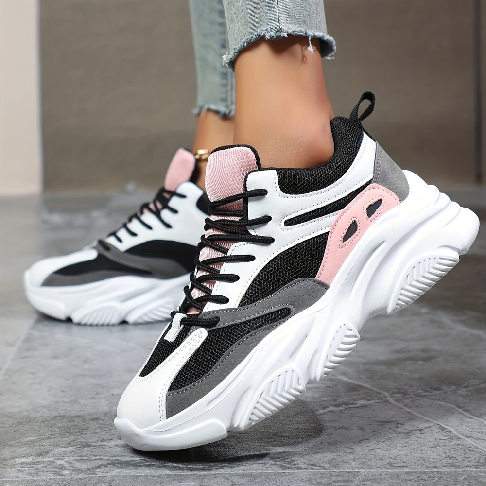 Heidi-Mode | Dicke Sohle Stoßdämpfende Chunky Sneakers für Frauen