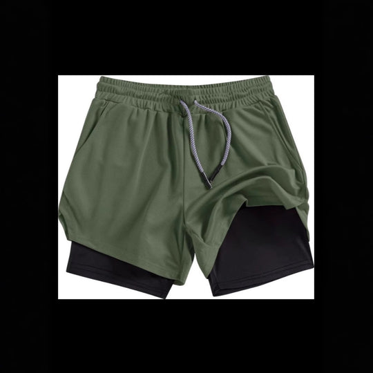 Heidi Mode | Atmungsaktive Doppel-Shorts für Männer