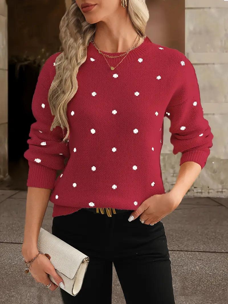 HeidiMode – langärmliger poker-dot-pullover