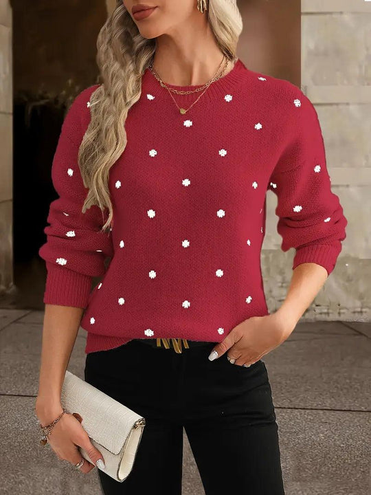 HeidiMode – langärmliger poker-dot-pullover