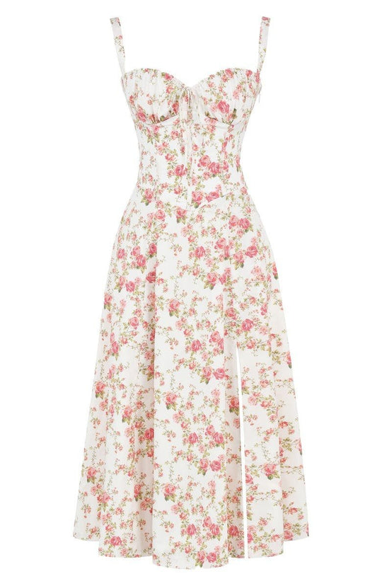 Heidi-Mode | Blumen Kleid mit Korsett