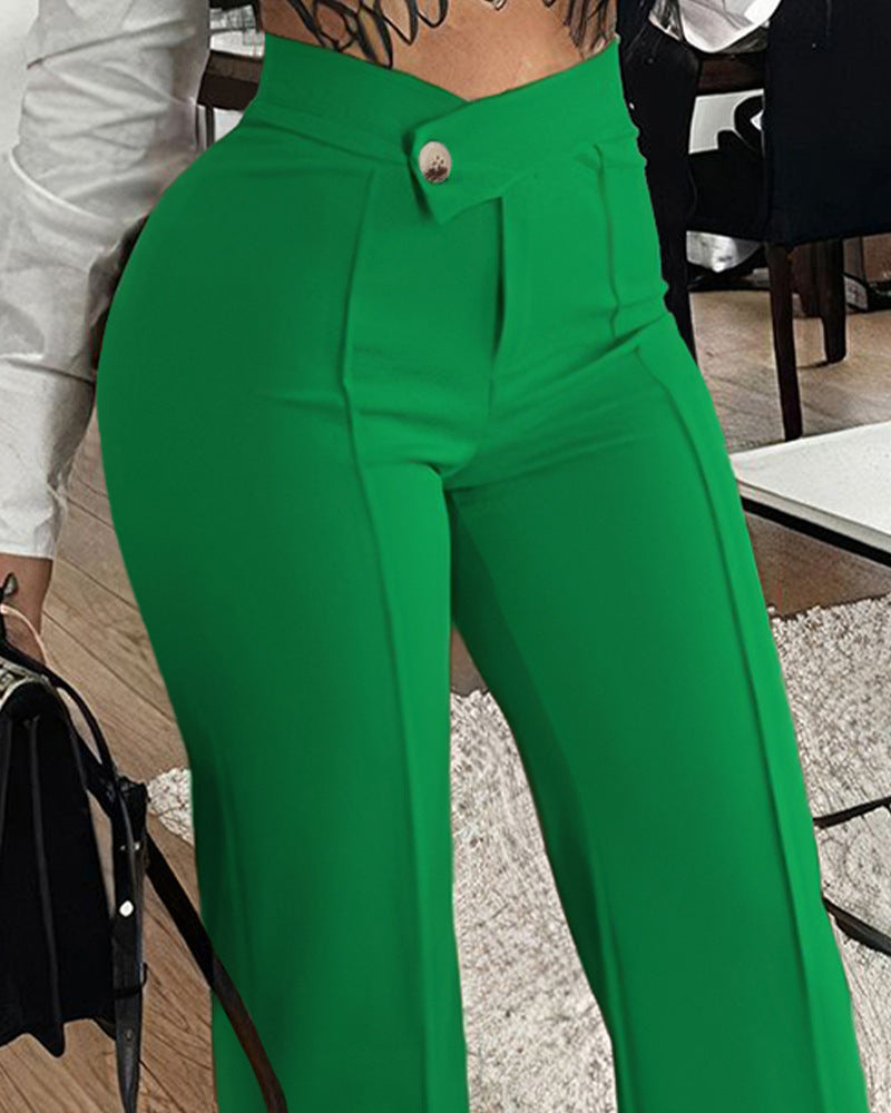 Heidi-Mode | Gerade Damenhose mit Modernem Schnallen