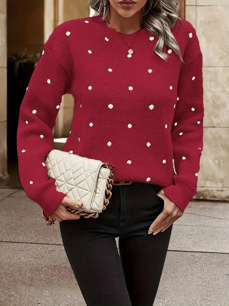 HeidiMode – pullover mit polka-dot-muster