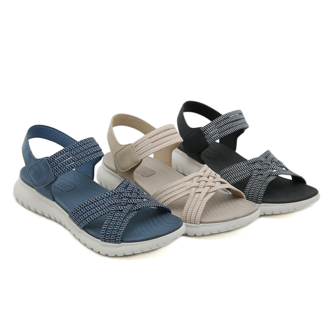 Heidi-Mode | Damen Sommer Sandalen: Leicht, Rutschfest, Modisch, Offen, Komfortabel