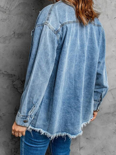 Heidi-Mode | Ausgefranster Saum Jeansjacke