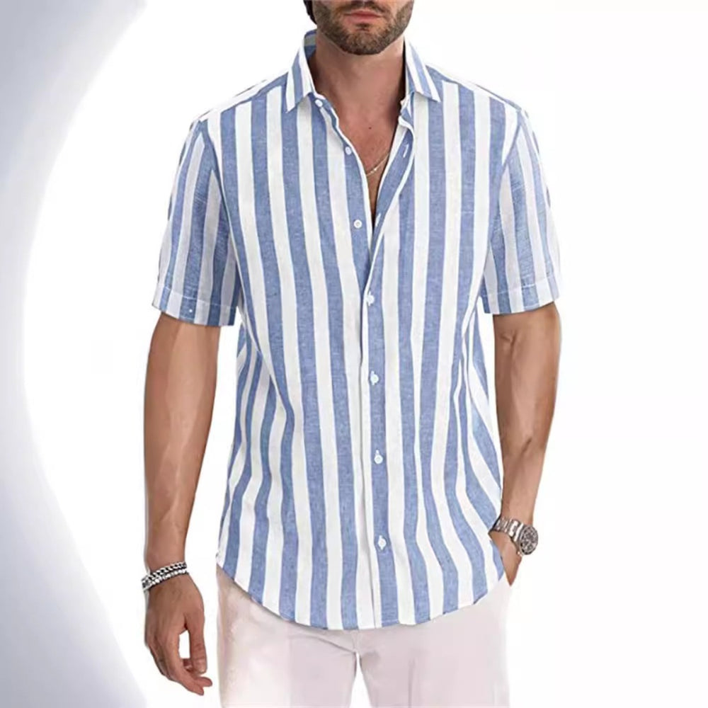 Heidi Mode | Herren Hemd mit gestreiftem Revers