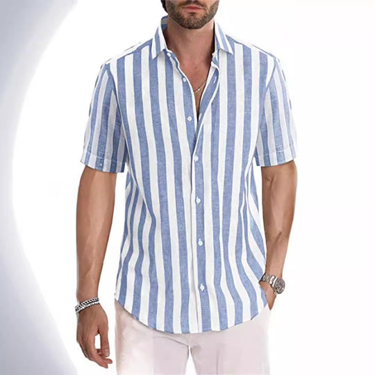 Heidi Mode | Herren Hemd mit gestreiftem Revers