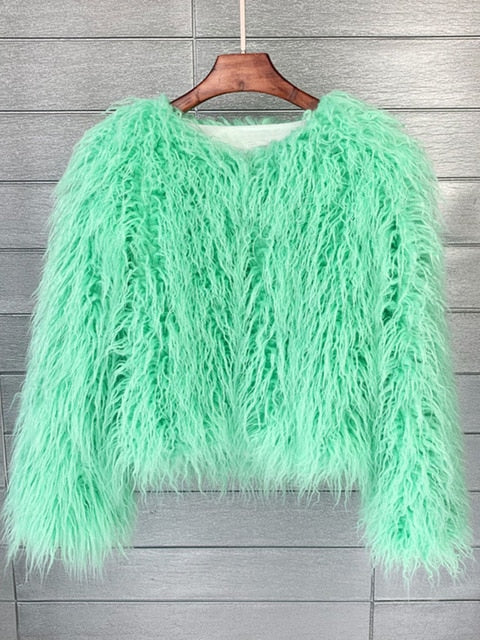 Heidi-Mode | Eleganter Warmer Kunstpelzmantel Für Herbst Und Winter