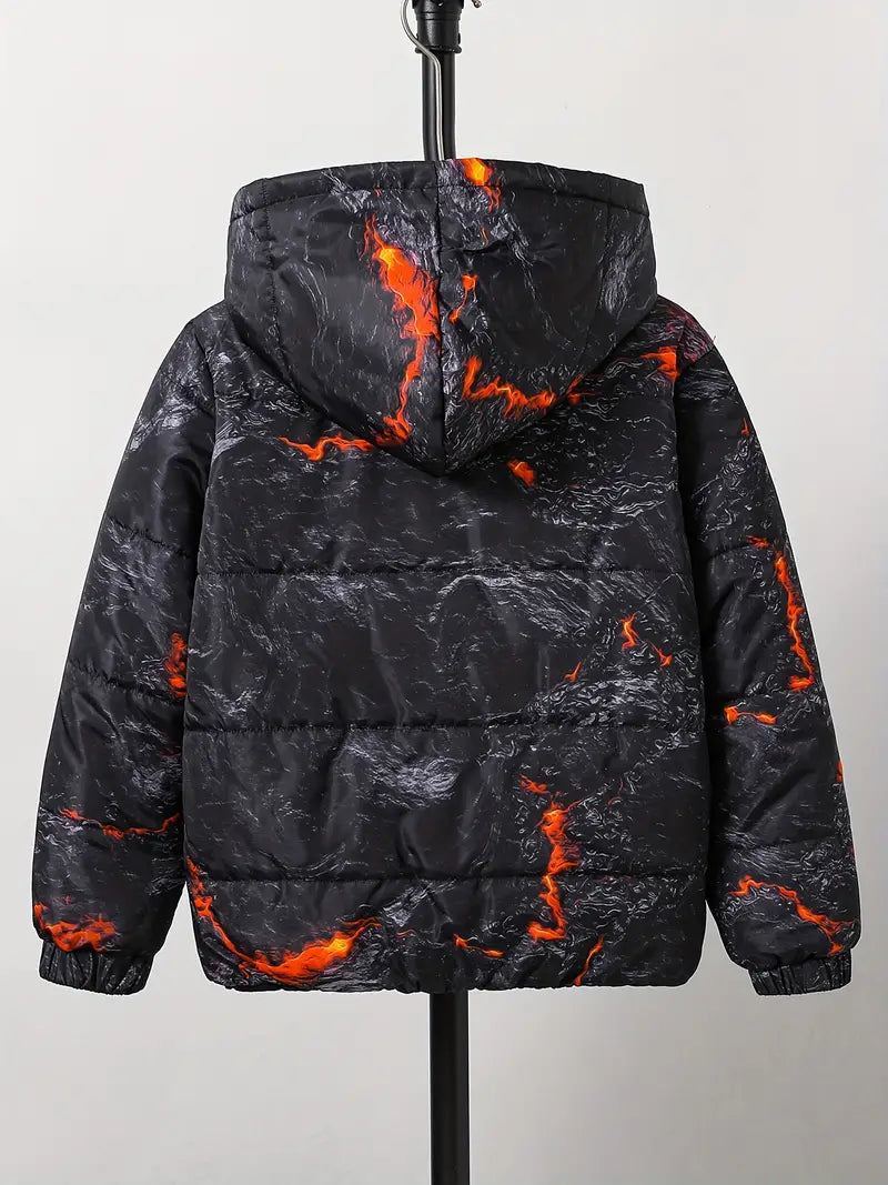 Heidi-Mode - Winterjacke im Volcano-Print-Stil für Jungen