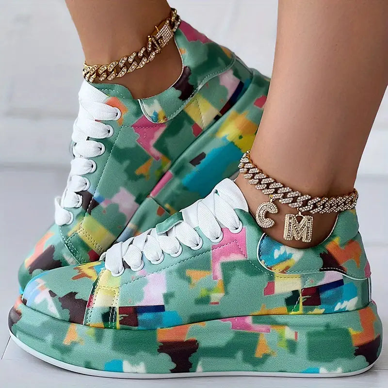 Heidi-Mode | Bunte Plattform Sneaker