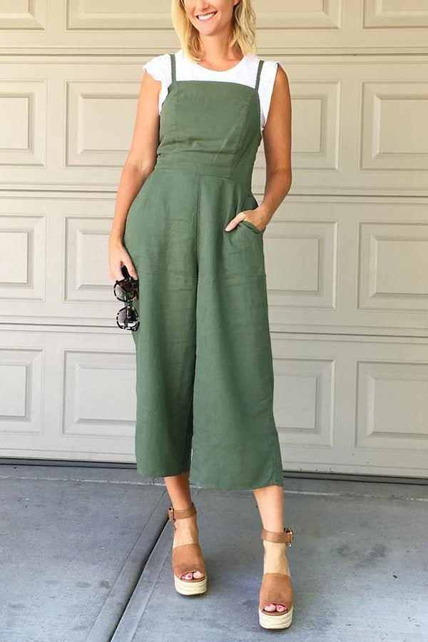 Heidi-Mode | Solide Tie Rückfreie Kurze Jumpsuits