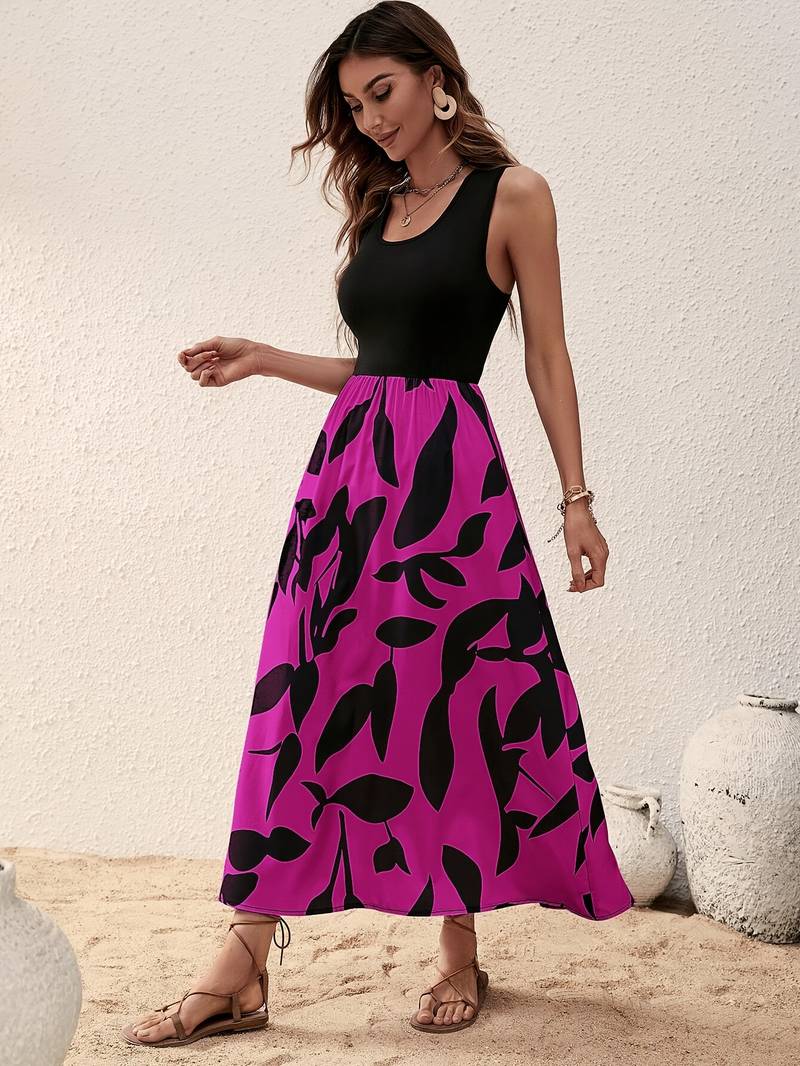 Heidi – Rundhals-Spleißkleid Für Frühling Und Sommer