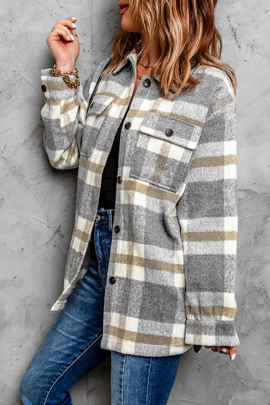 Karomuster Tasche Frauen Jacke