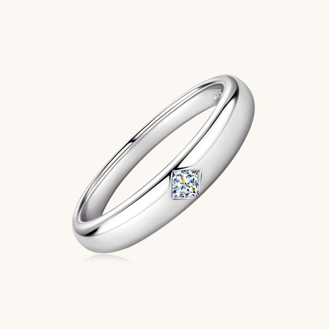 Heidi-Mode | 925 Sterling Silber Eingelassener Moissanite Ring